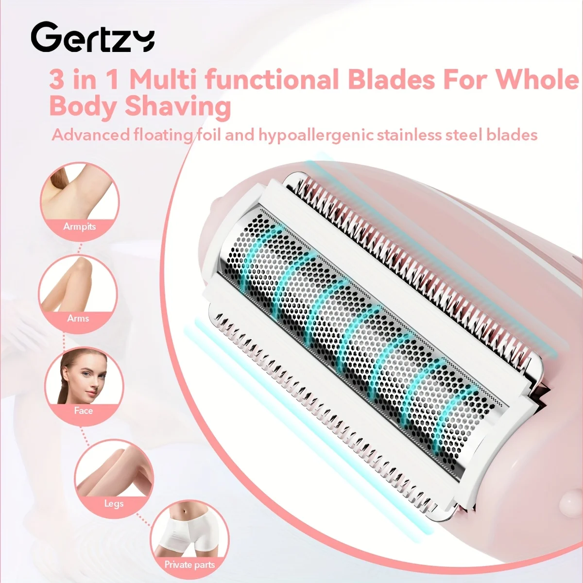 USB New Model Lady Shaver Charging for Women Home Shaving Painless Full Body Epilator with Foil Electric Shaver manufacture