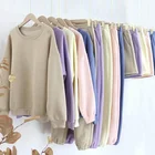 Sweatshirt New Fall Fashion Women's Jogger Fleece Loose Pants And Shorts And Crew Neck Sweatshirt Sets