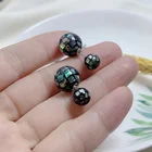 Fashion Abalone Fashion 925 Silver Abalone Shell Ball Stud Earings Jewelry For Women