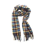 Woven Promotional Top Quality Wales Plaids Cashmere-Feeling Woven Vintage Pashmina Scarf