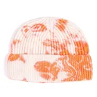 Tie Dye Soft New Hip Hop Tie Dye Printing Keep Warm Cheap Short Knitted Soft Comfortable Winter Beanie Hats