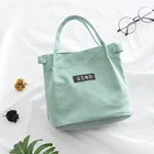 Tote Grocery Canvas Shopping Tote New Style Plain Blank Customized Buttons Reusable Bags Zipper Cotton Shoulder Bag