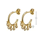 Plated Hoop Women Earrings Hoop 2021 New Fashion Simple 925 Sterling Silver 18K Gold Plated Hoop Earring Women's Gifts