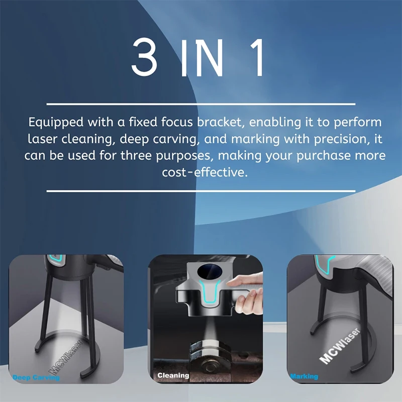 Pulse Fiber Laser Cleaning for Metal Surface Laser Cleaner Mini Pulsed Portable Laser Rust Remover Machine Price 50W 100W