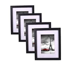 Frame Amazon Hot Sale Custom Size Wall Hanging Tabletop Mounted Black A4 MDF Picture Photo Frame