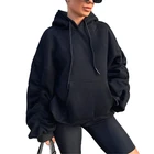 Hoodie Women Accept Customzied H026 2021 New Fashion Custom Long Sleeve Oversized Heavyweight Hoodie For Women