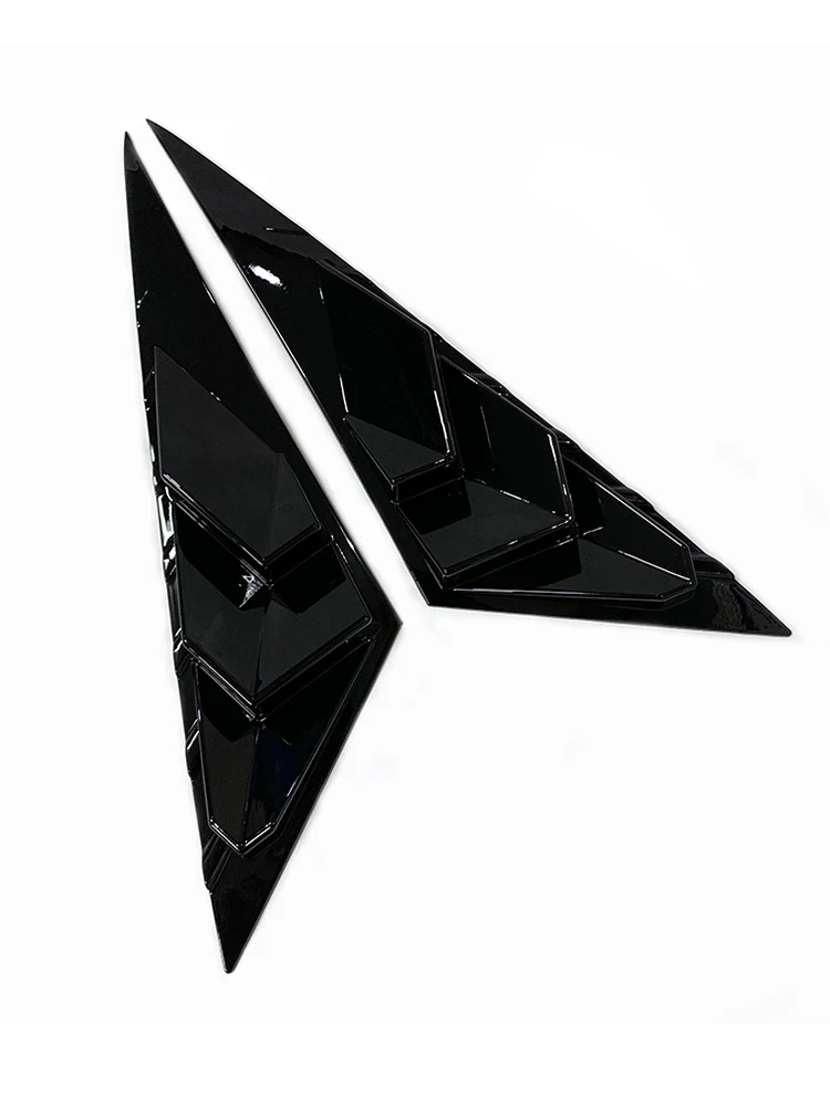 product abs racing style auto rear side window louvers car side window louver exterior decoration for hyundai elantra 2021 2022 2023-7