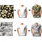 T Shirt With Pattern Sublimation Men T-shirt Custom Sublimation Print On Demand Men Polyester T Shirt Dropshipping