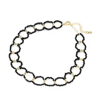 Black Pearl Necklace Factory Hot Sale Ins Cool Style Punk Hip-hop Black Pearl String Beads Fashion Necklace