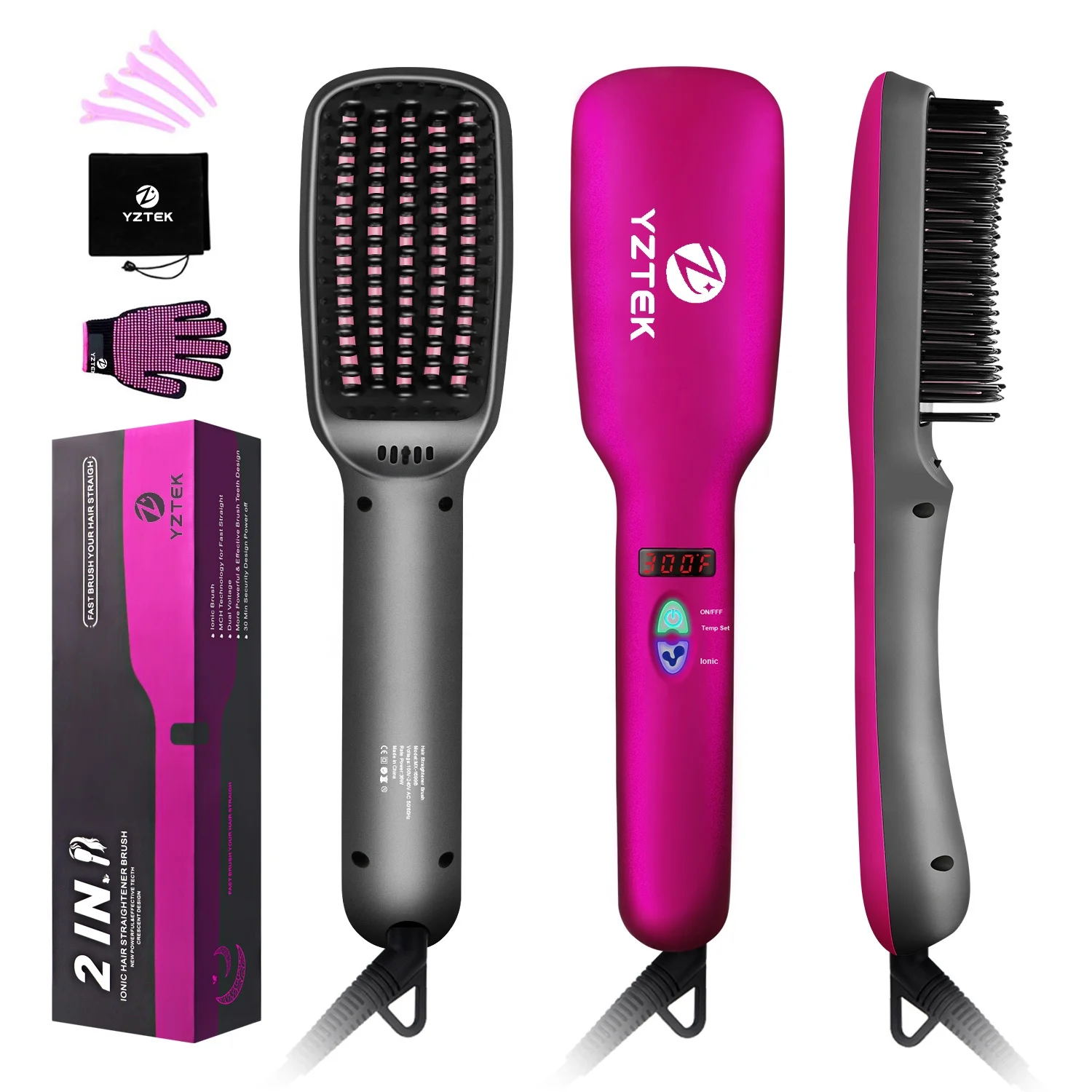 Hair Brush Private Label Flat Iron Hot Air Electric Comb One Step Hair  Dryer Fast Hair Straightener Brush Hot Air Brush - Buy Hair Straightening  Brush,Multifunctional Mini Heat Fast Ceramic Quick Beard