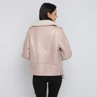 Motorcycle Jacket Women Leather Motorcycle Jacket With Real Shearling Coat Women Jacket 2021 Plus Size