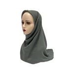 New Design Malaysia Hijab High Quality Muslim Women Jacquard Pure Color Scarf 100% Polyester