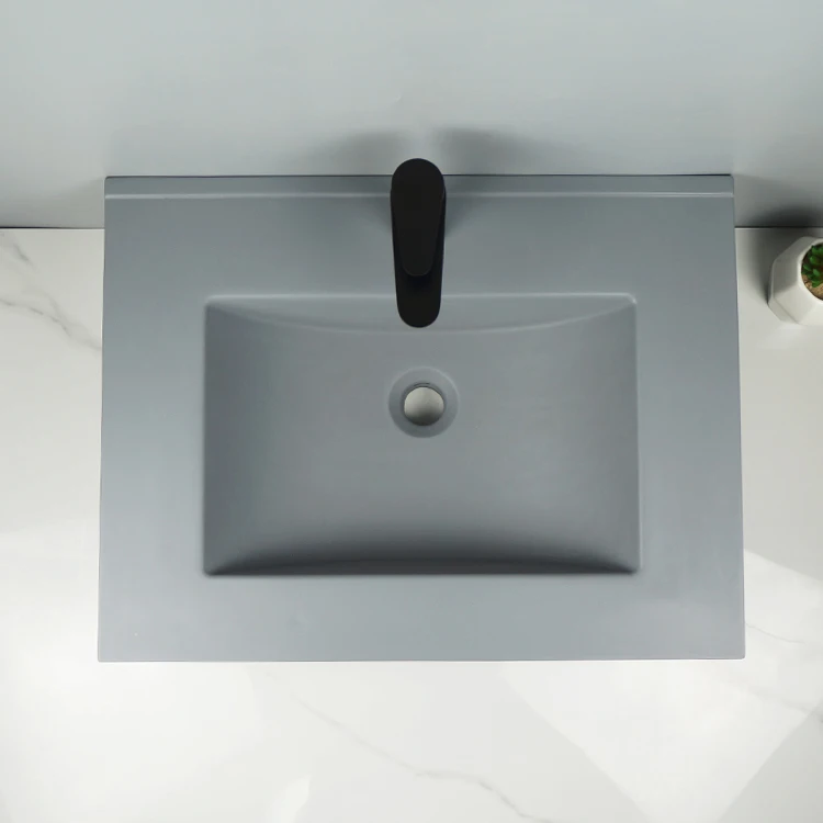 TARPUL 2023 Custom-made Rectangular Stone Basin Sink Modern Design for Hotel Home Concrete Cement Ceramic Mount Installation factory