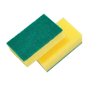 Scouring Pad Cleaning Brush Double-Sided Sponge Wipe Pot Washing Brush Wok Brush Dishwashing Sponge