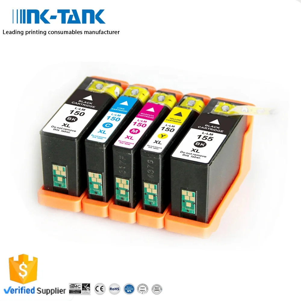 Ink-tank 155xl 150xl 150 Xl Premium Color Compatible Ink Cartridge For Lexmark S315 S415 S515 Printer - Colour Compatible Printers Ink Jet Cartridges For Pro715 Pro915,Pigment Printing Black Ink Tank,Bulk