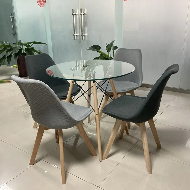 broderick circular dining set with 4 chairs