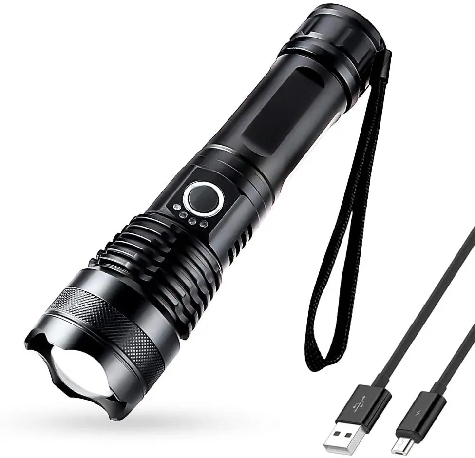 Ultra Bright 90000LM XHP50 LED Flashlight Rechargeable 5 Modes Zoom Torch ES 