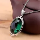Silver Pendant Silver Silver 925 Pendant Wholesale 925 Sterling Silver Gemstone Green Crystal Pendant