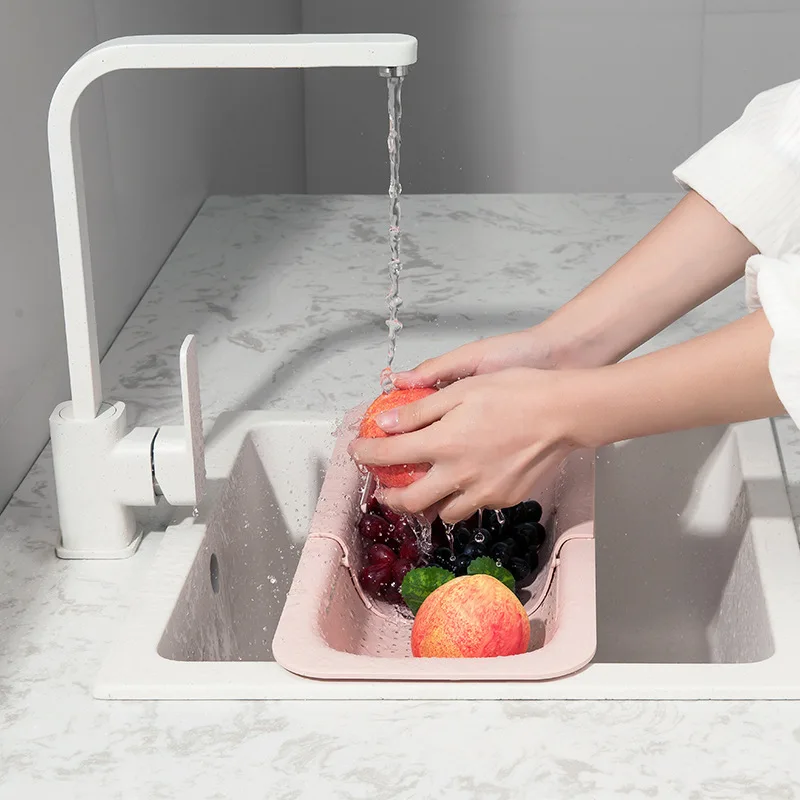 Hot Selling Wholesale Kitchen Gadget BPA FREE Plastics Elastic Flexible Kitchen Filterable Sink Strainer