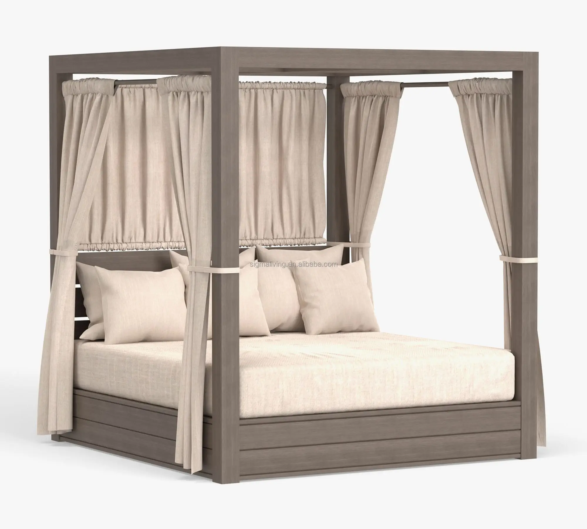 Pool garden sets sunbed canopy bed wood furniture metal teak outdoor daybed