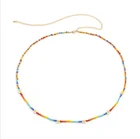 Jewelry Wholesale 2021 Women Flower Colorful Cute Belly Body Chain Jewelry Belly Button Ring Waist Beads