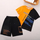 Children's Casual Fashionable Children'S Set Boutique Outfits Summer Boy T Shirt Set