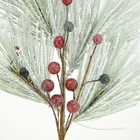 Sprays Factory Wholesale Christmas Picks Frosted Hard Needle Christmas Sprays Small Tree Picks For Xmas Decoration