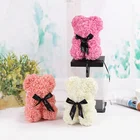 Bear Factory Wholesale 25cm Birthday Valentine's Day Gift Simulation Eternal Flower Creative Rose Hug Bear