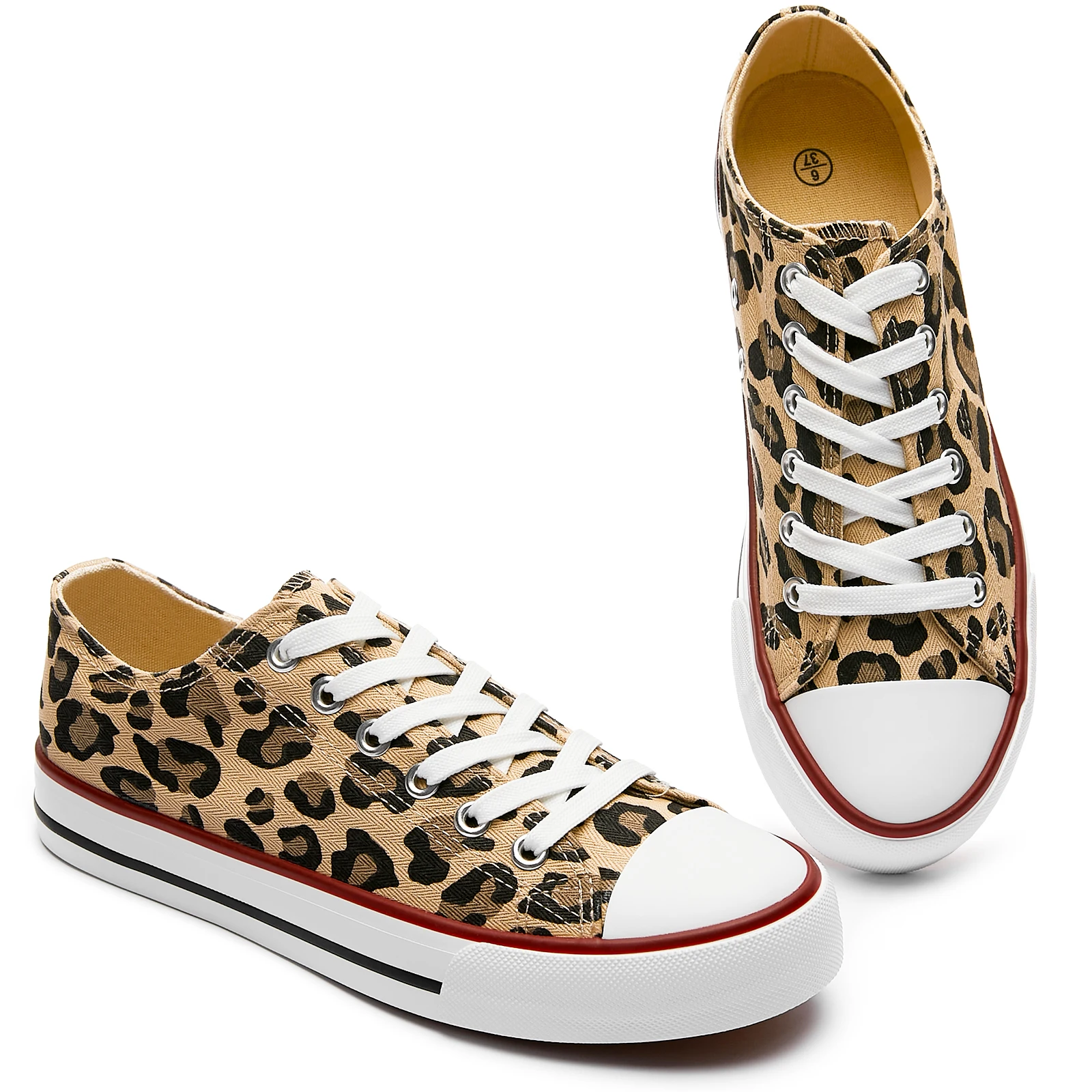 Low Moq Cheap Women Sport Canvas Shoes Low Top Leopard Canvas Trendy Shoes Women For Men
