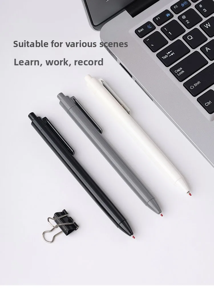 Custom Printed Logo Business Signature Pen Black Water Pen 0.5mm Plastic Pen for Advertising Personalized Lettering Press Gel