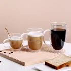 Mug 170ml/350ml/450ml Double Walled Glass Latte Mug Coffee Cups