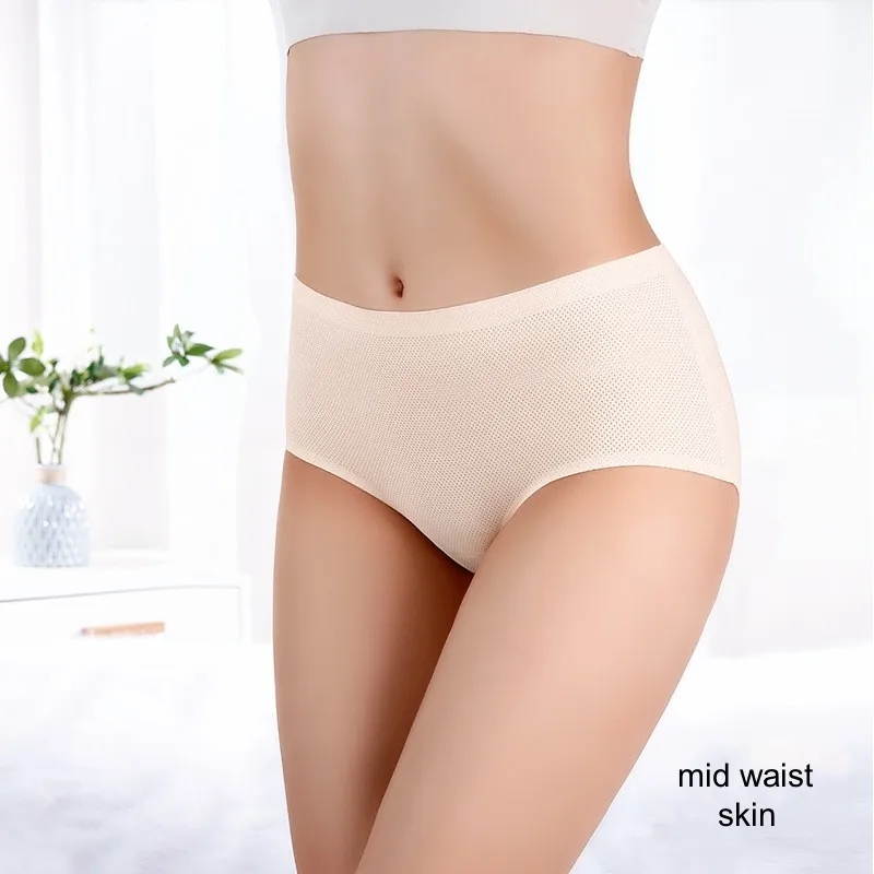 Hot Sale 4xl Plus Size Panties Women's Penti High Waist Tummy Sexy Underwear Ladies Underpants Nylon / Cotton High CUT Knitted