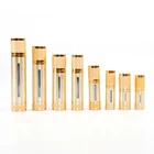 Spray Bottle Luxury Gold Airless Spray Cosmetic Lotion Pump Bottle 15ml 30ml 50ml For Face Cream