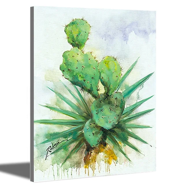 cactus flower painting
