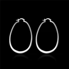 Hoop Earrings Fashion Simple Style Silver Plated Copper Jewellery Hoop Earrings For Women