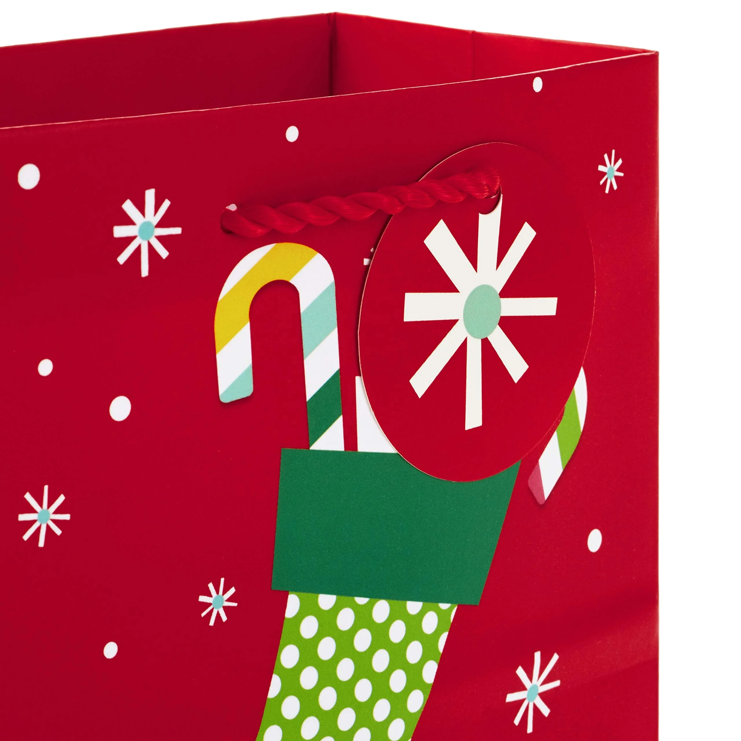 Cheap String Cotton Christmas Packaging Drawstring Socks Christmas Gift Paper Bag