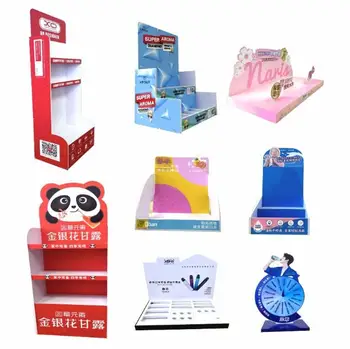 Advertising Pop PVC Foam Cardboard Display Unit Box Carton Small Counter Table Top Floor Display Stand
