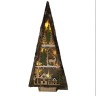 Wood Original Factory Wholesale Wood Carving Wooden PChristmas Tree