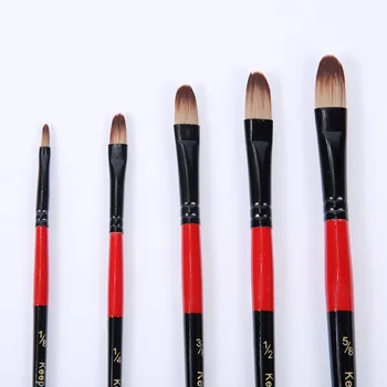 High Quality 5 Pieces Designer Filbert Tips Art Materials Paint Brush Set Artist