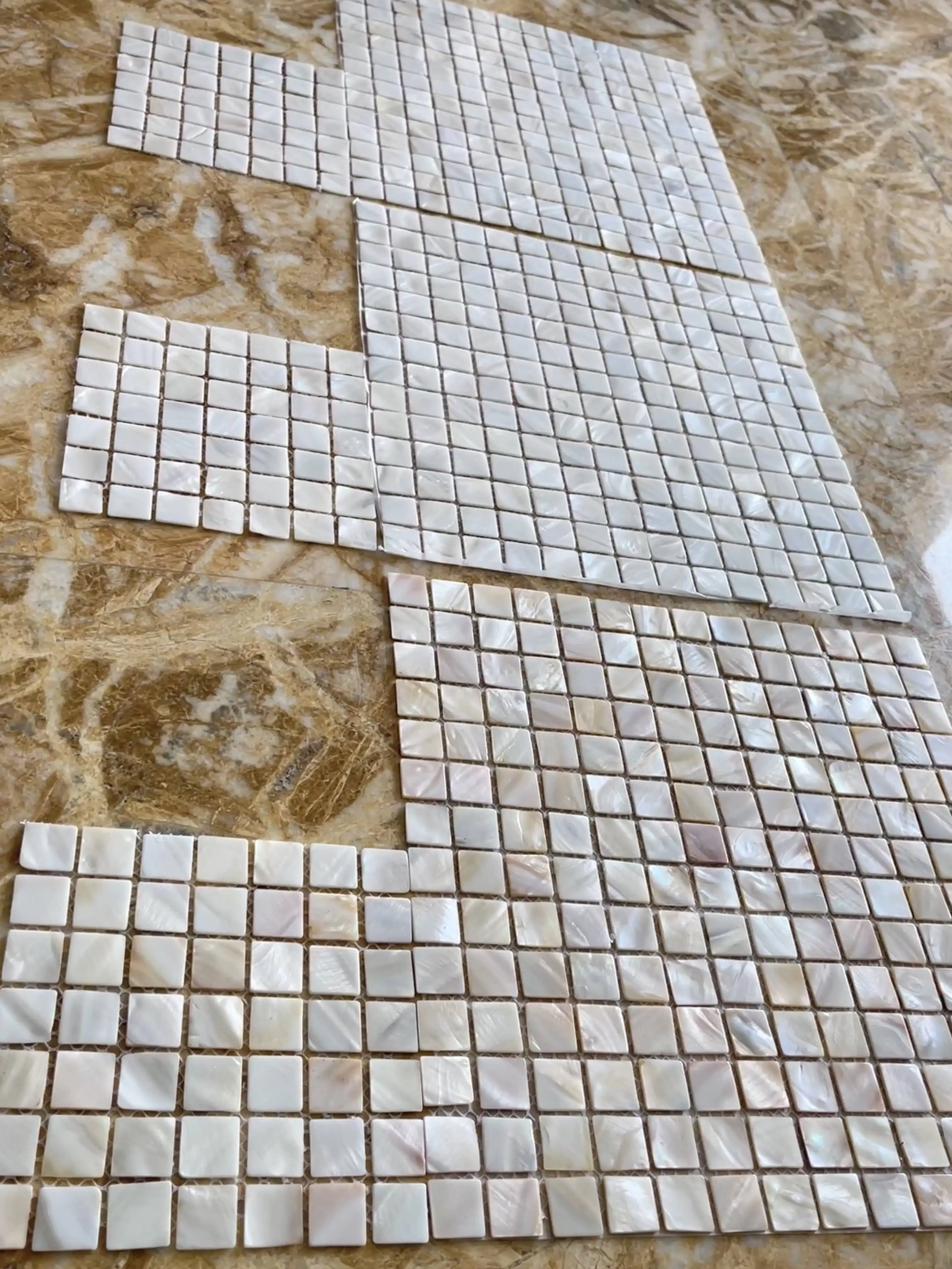 product ydstone 10mm thick pearl shell mosaic wall tiles waterproof square mesh for home decorative back for bedroom hotel and dining-8