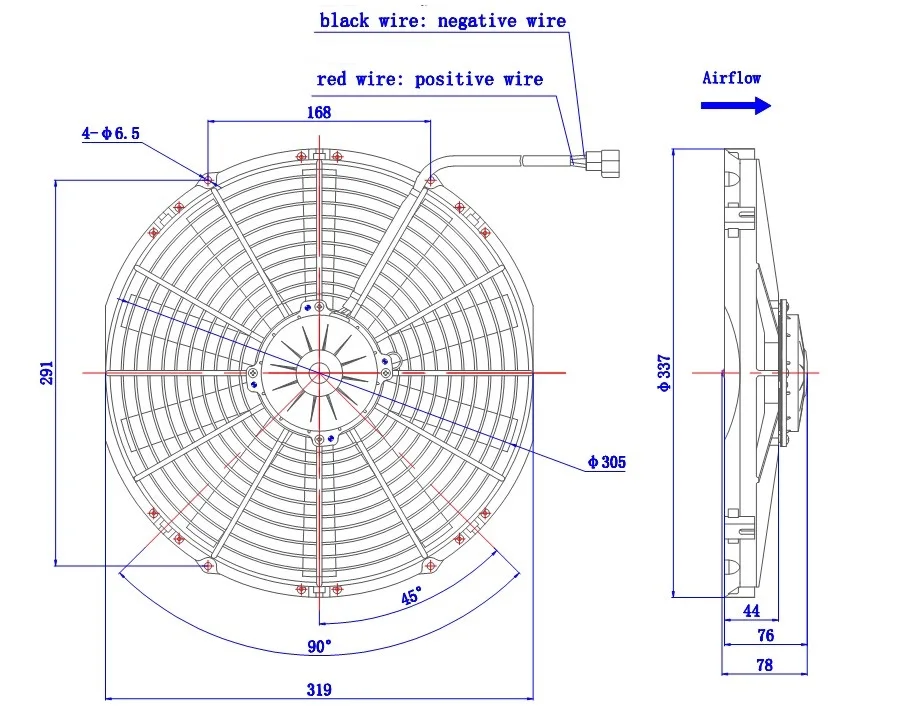 Blower, LNF2212BX, Axial - detail 2