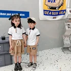 Kids Sets 2021 Fashion Sister And Brother Clothes Children Polo Short Sleeve Kids Boutique Clothing Sets