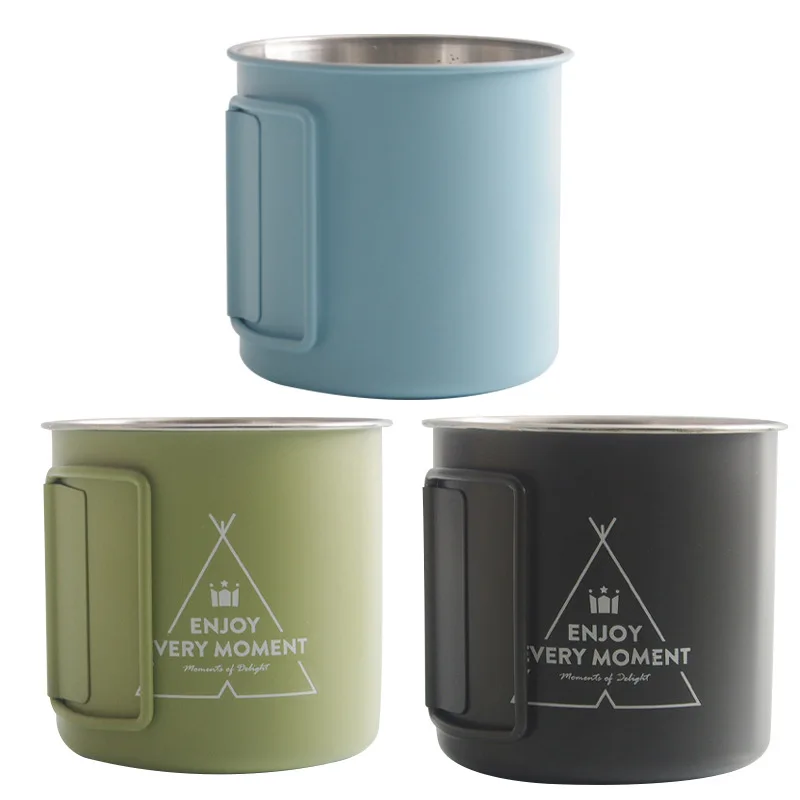 Customized Stainless Steel Camping Cups OEM ODM Folding Coffee Cups Beer Mugs BBQ Cold Drink Mugs Portable Outdoor details