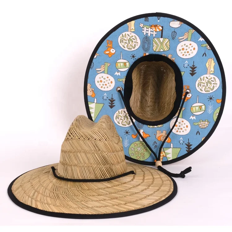 large straw fishing hat