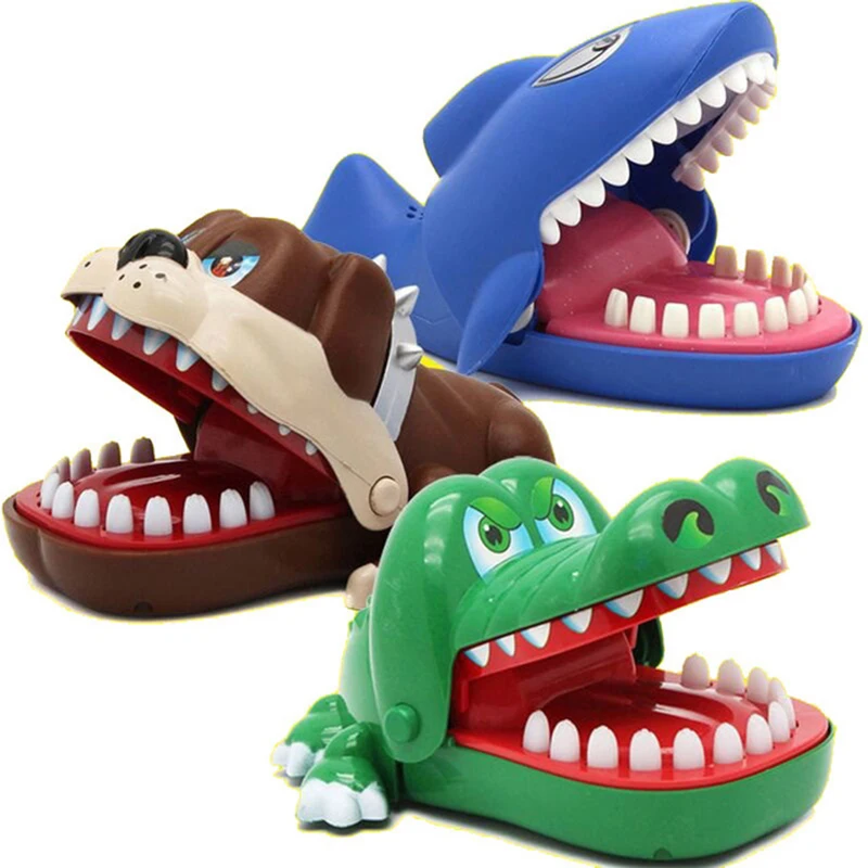 BPA free Large crocodile dog  shark biting finger toy  Dentist Bite Finger Game For Kids Play