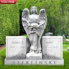 Tombstone Tombstone Factory Custom Double Tombstone Marble Angel Headstone