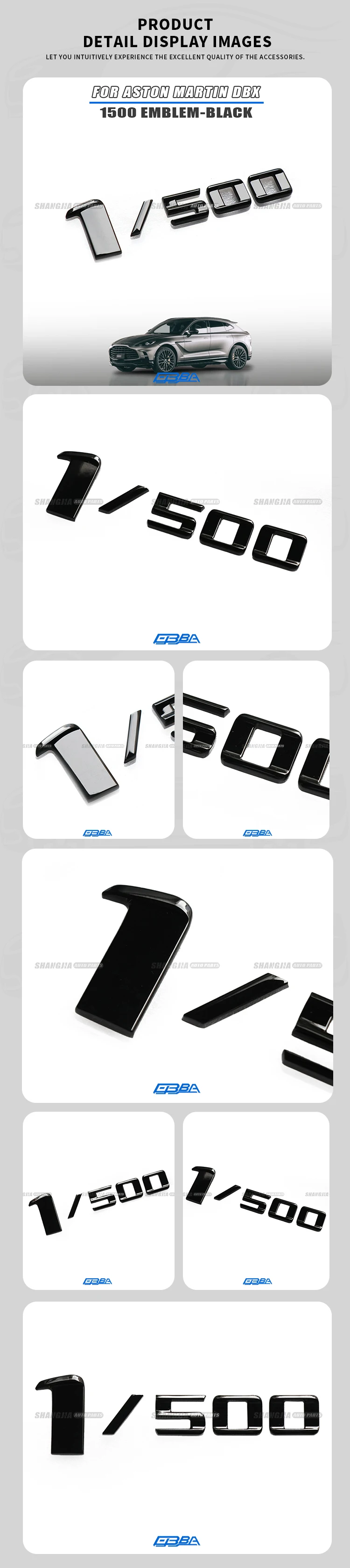 High Quality Metal Lettering Badge For Aston Martin DBX 2021 MY83-255A96-AA Strong Easy installation No Debonding Car Emblem supplier