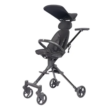 white leather pushchair