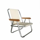 Beach Chair Resort Beach Chair Small Outdoor Folding Beach Chair With Wood Armrest