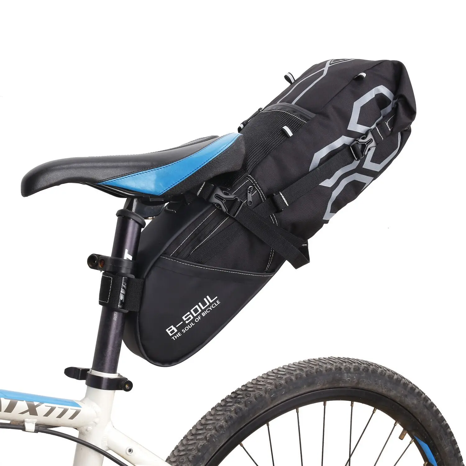 Outdoor Waterproof Foldable Mountain Bike Road Bicycle Tail Bag Saddle Bag Bike Pouch Cycling Seat Bag 